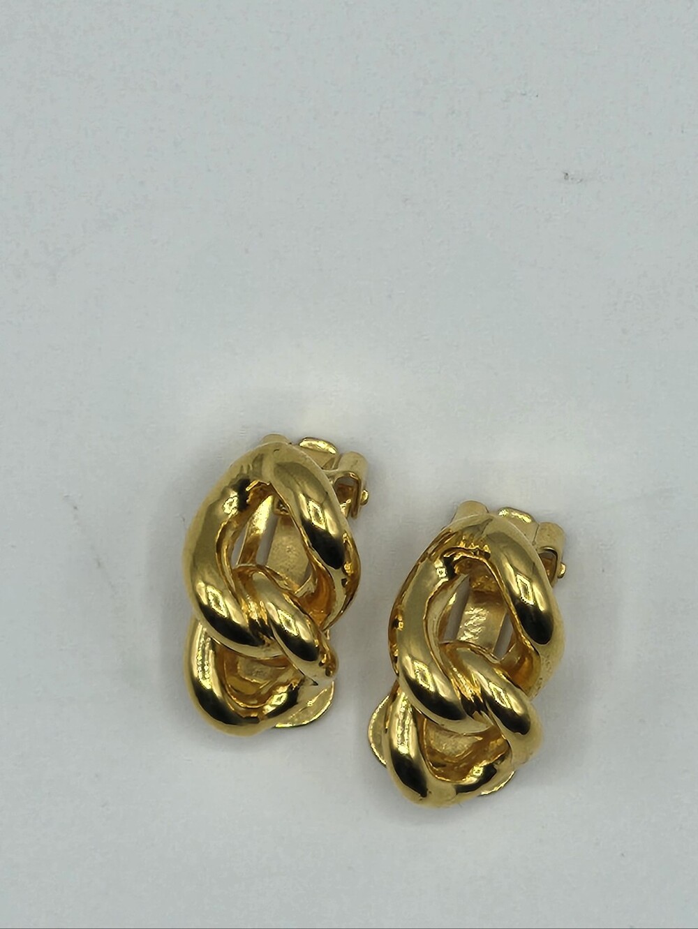 Vintage Celine Gold Tone Chainlink Earrings